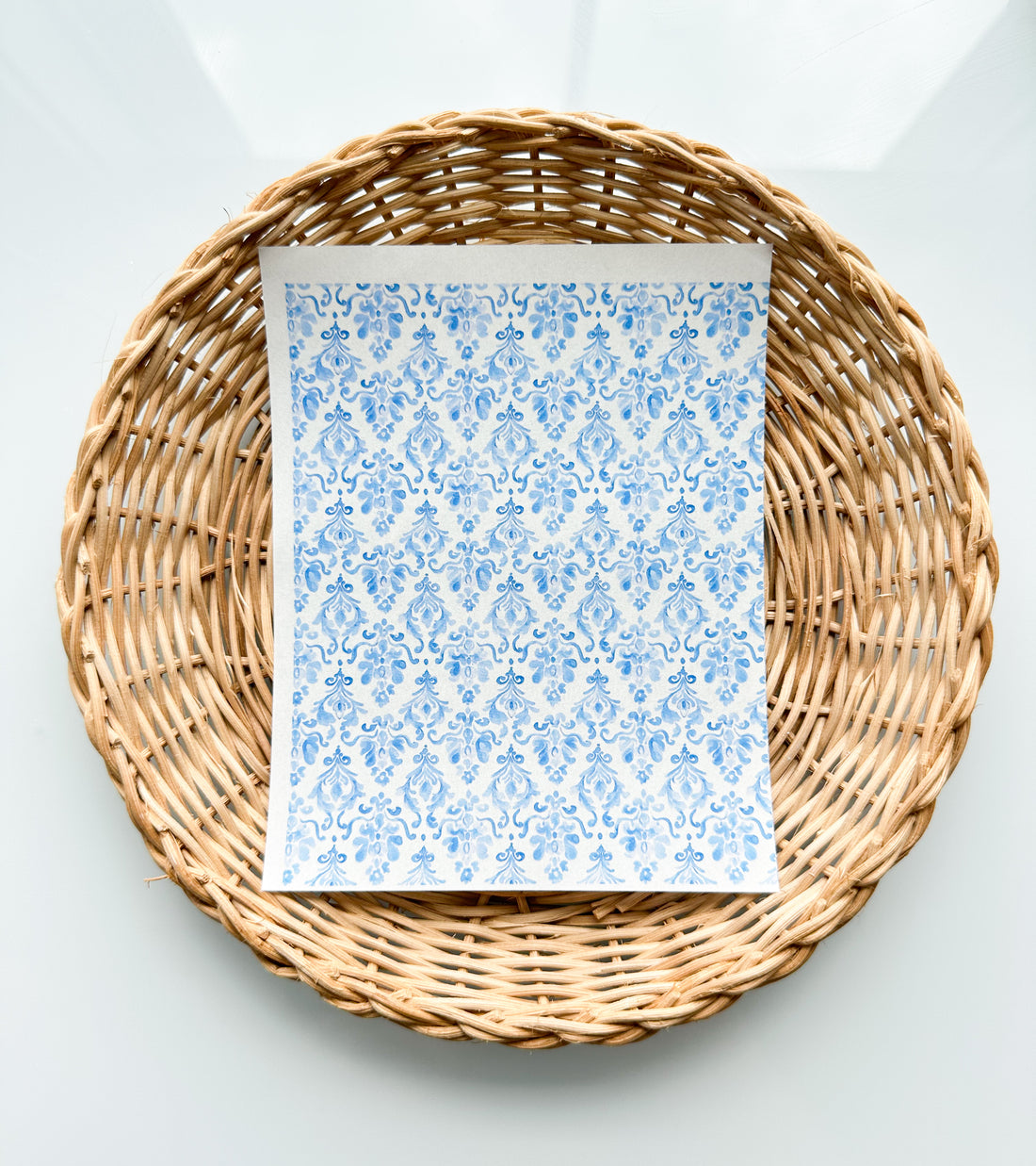 Charleston 2 Blue Filigree Transfer Paper