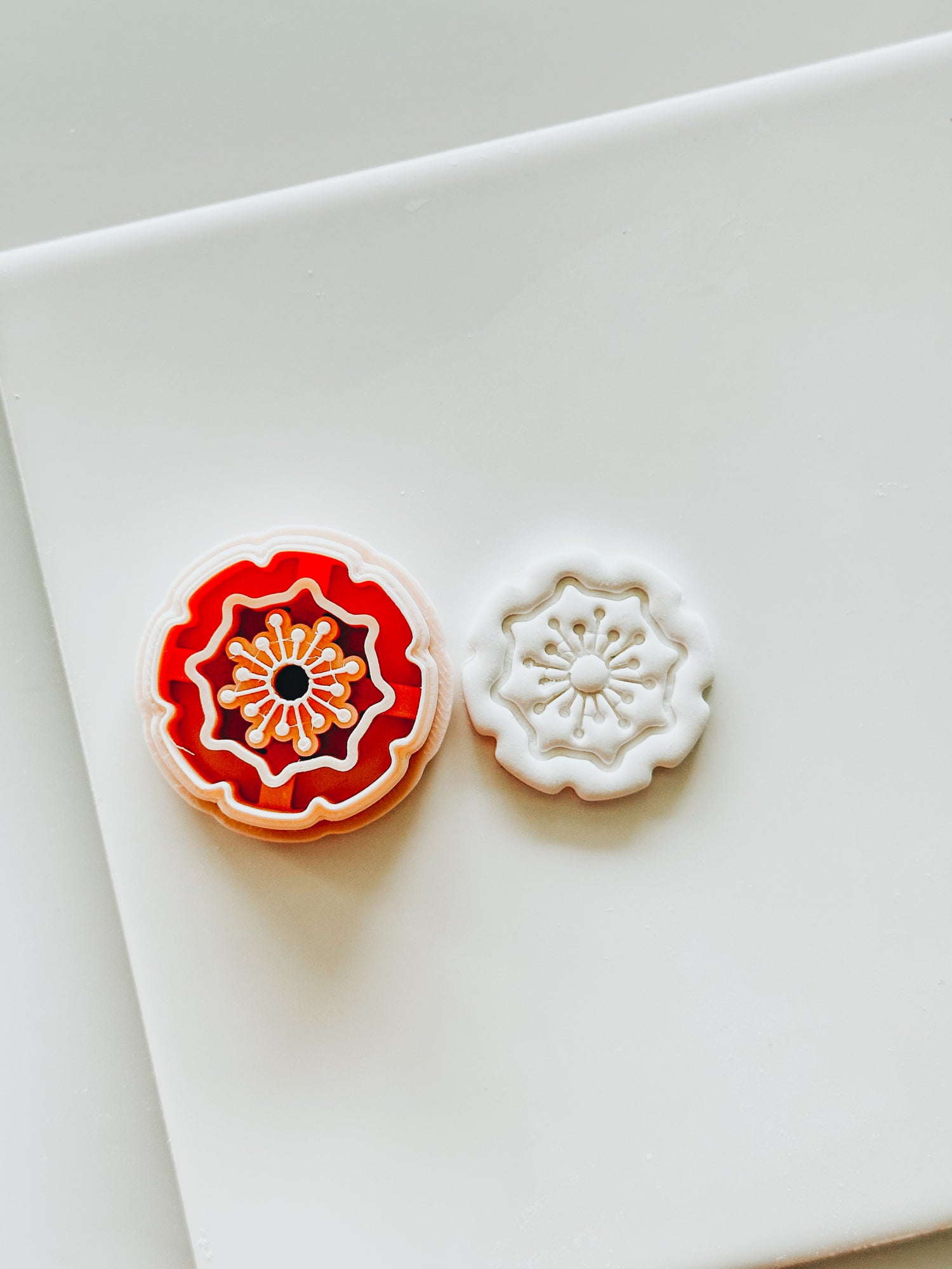 Belle Embossed Clay Earring Cutter