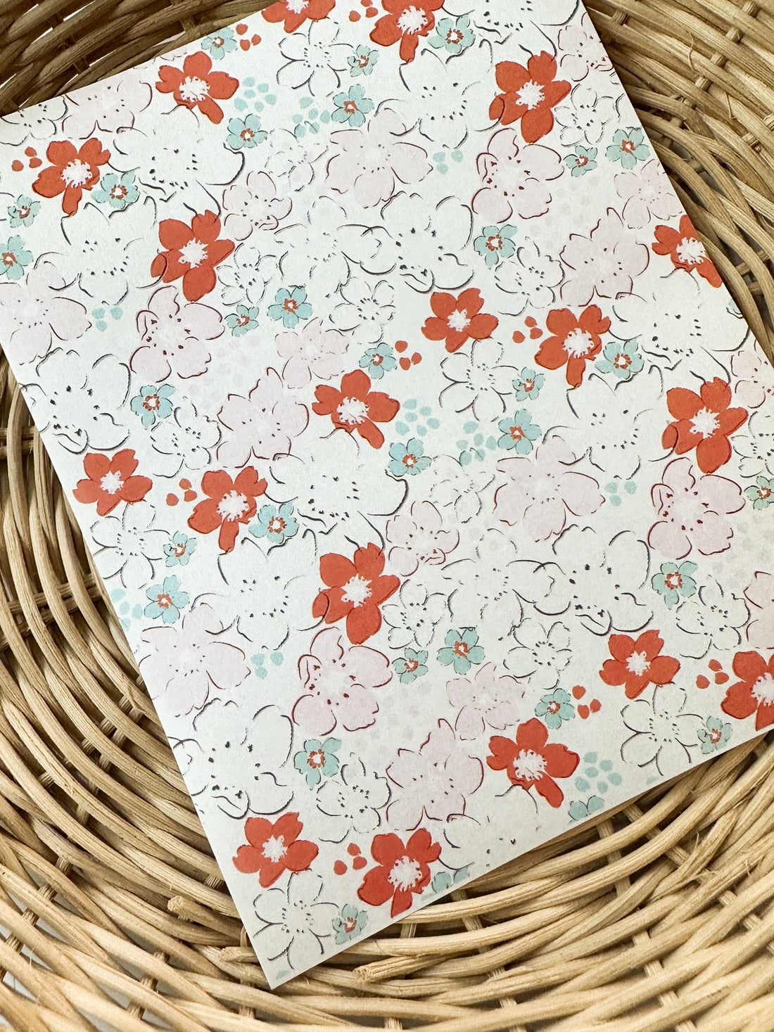 223 Coral Floral Transfer Paper