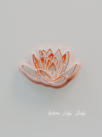 Water Lilly July Birth Flower Clay Cutter