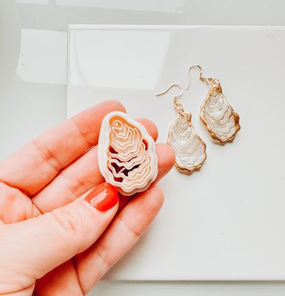 Oyster Shell Embossed Clay Cutter
