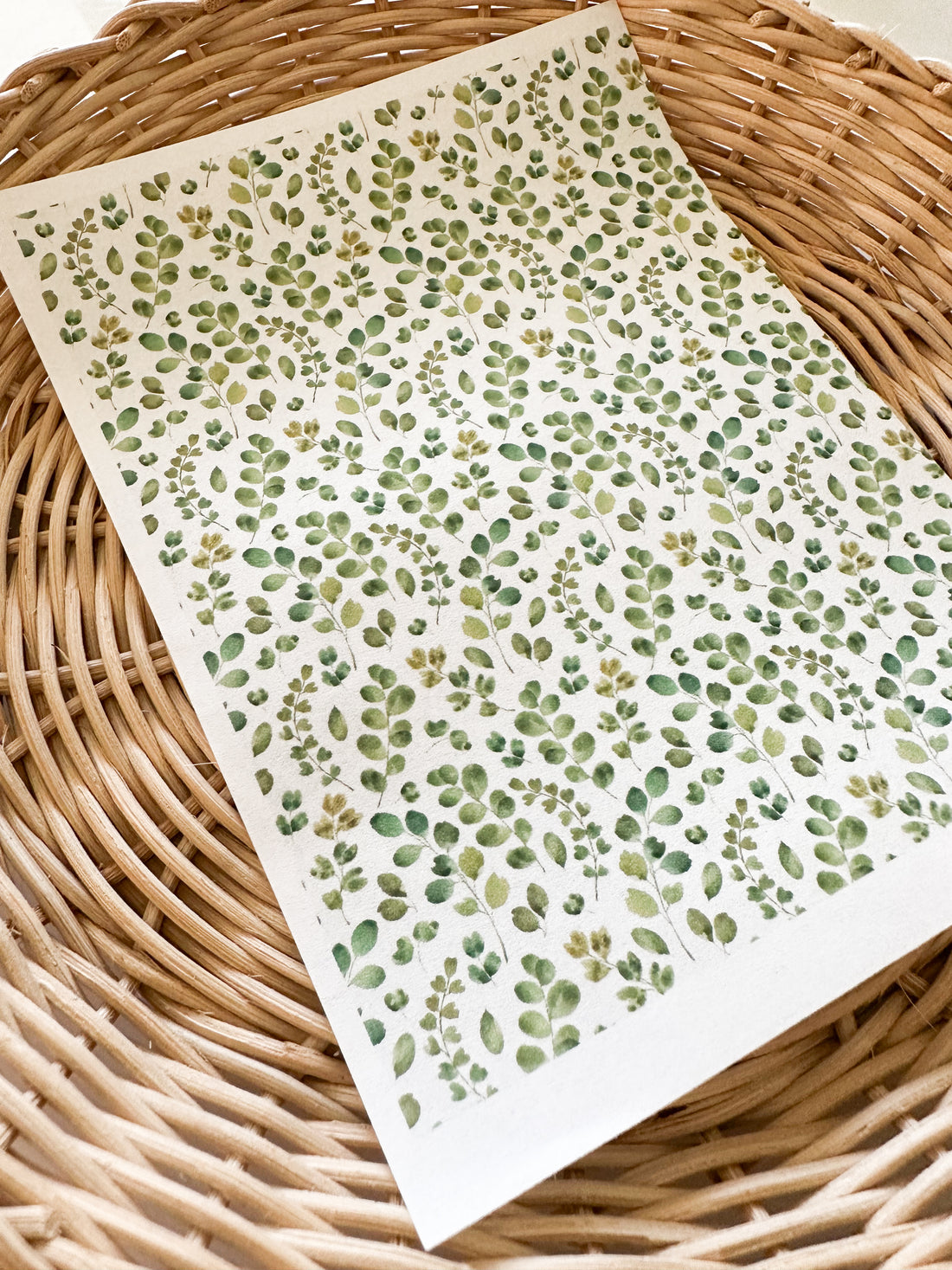 261 Green Garden Floral Transfer Paper