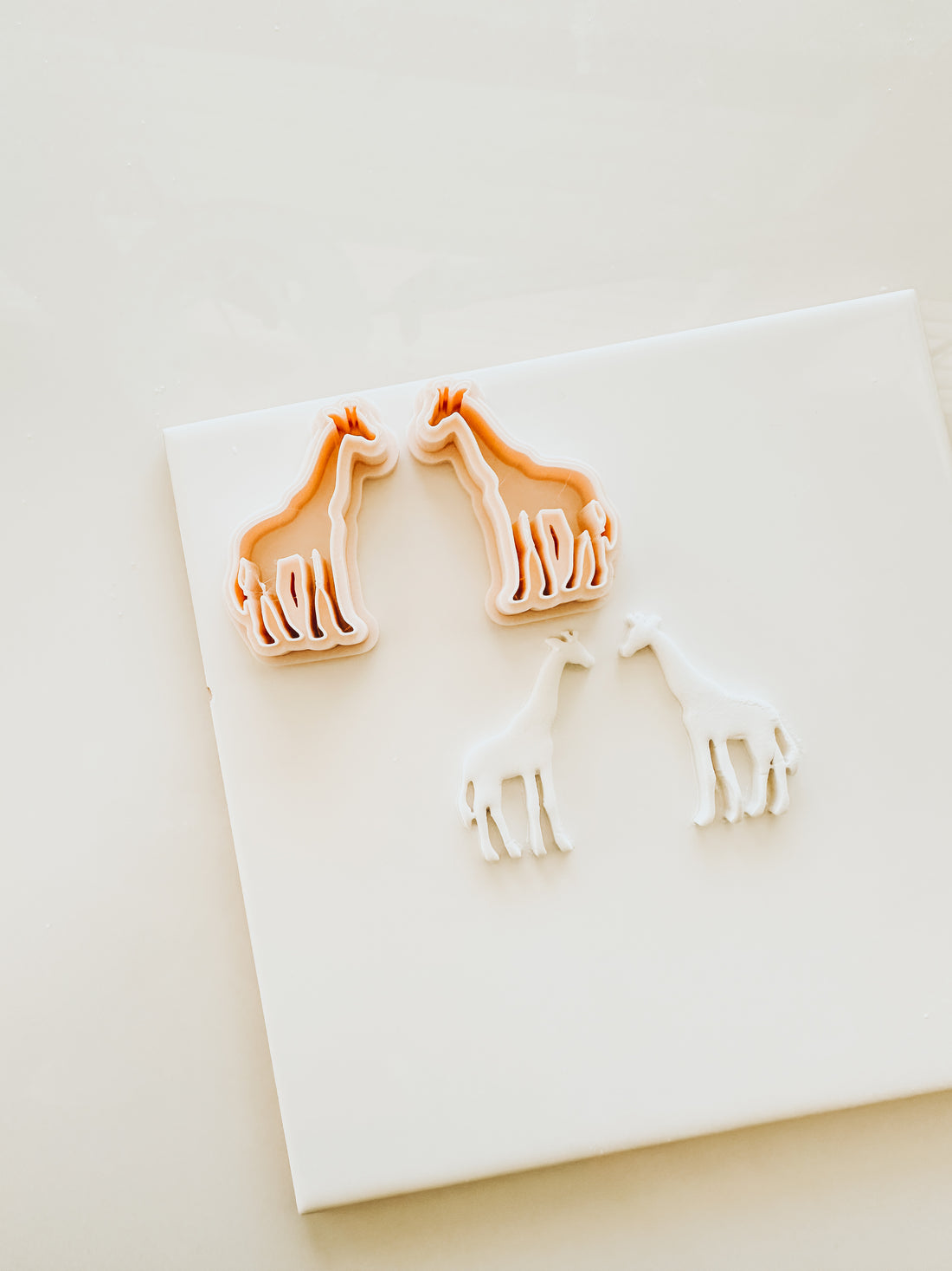 Giraffe Mirrored Clay Cutter Set - 1.50”