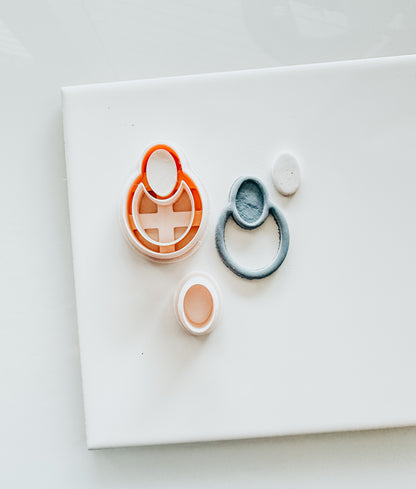 Oval Stone Skinny Clay Earring Cutter Set