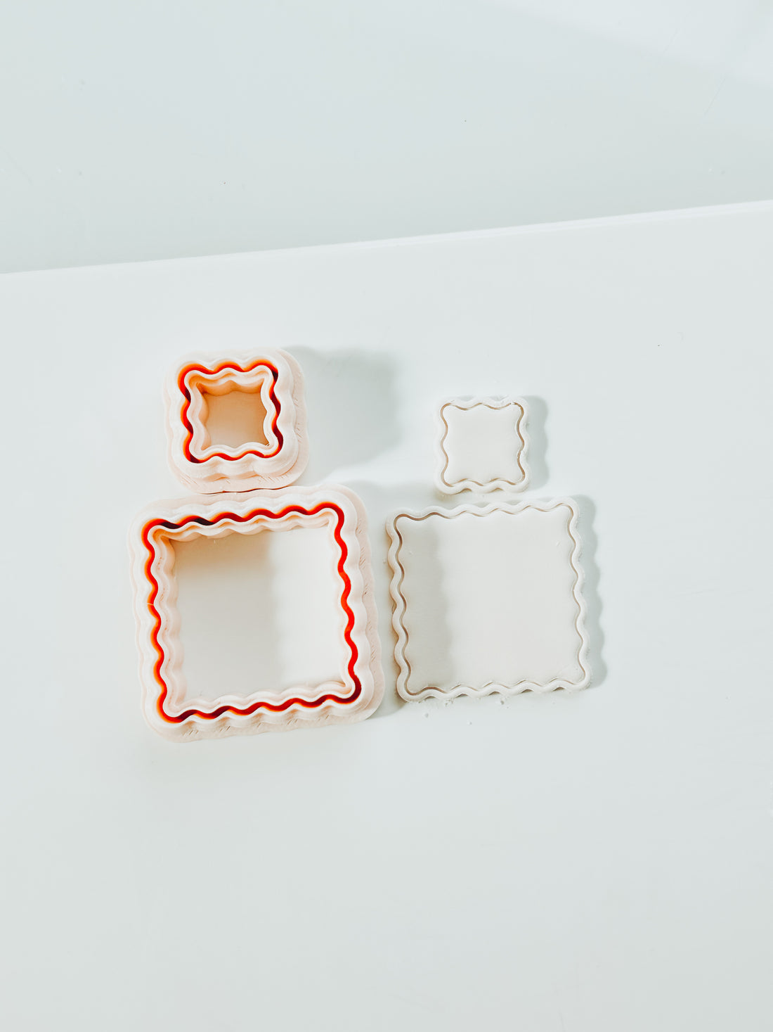 Scallop Border Square Polymer Clay Earring Cutter Set