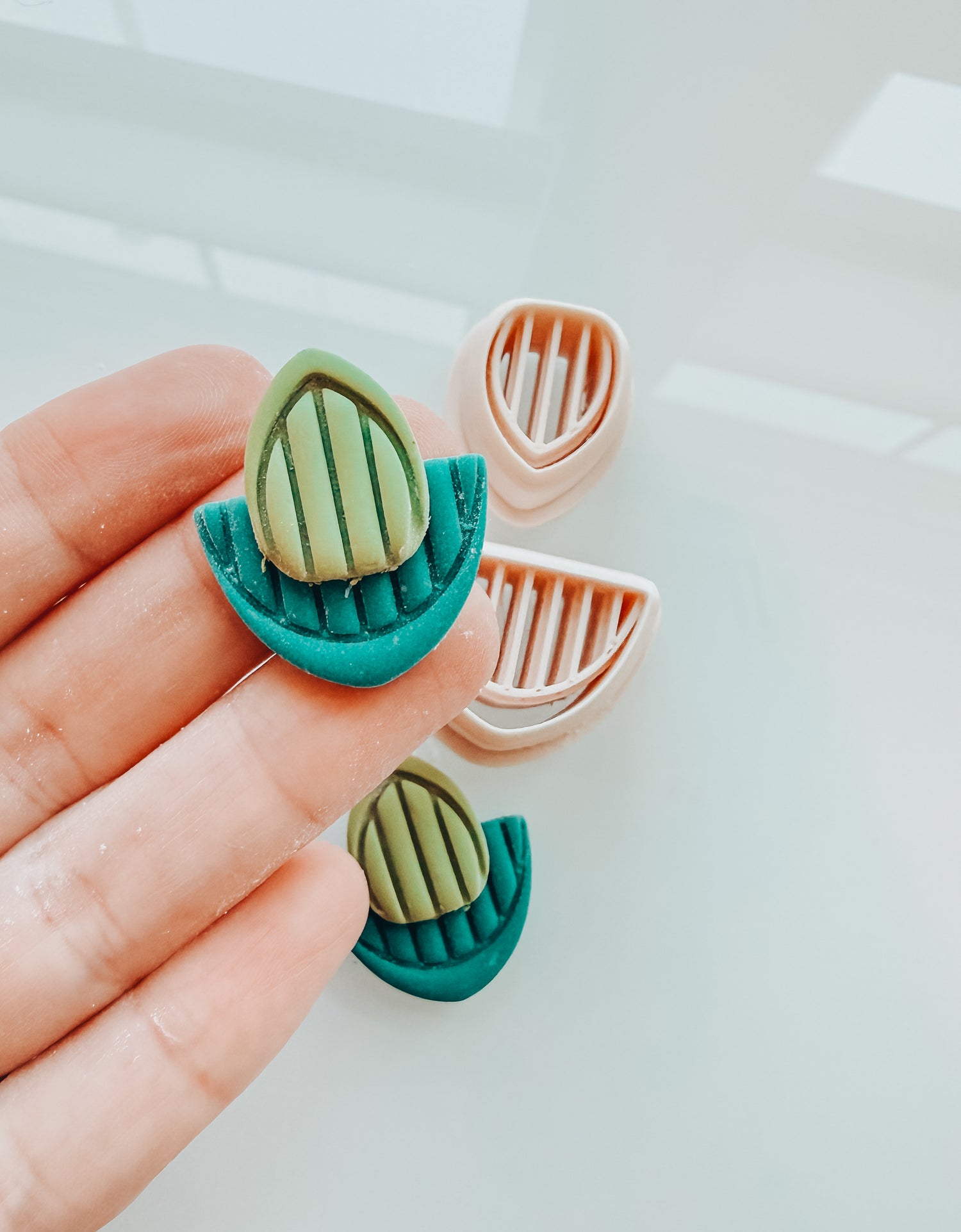 Moxie Ribbed 2 Piece Clay Earring Cutter Set