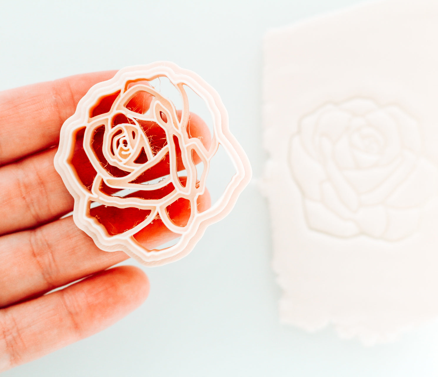 Rose June Birth Flower Clay Cutter