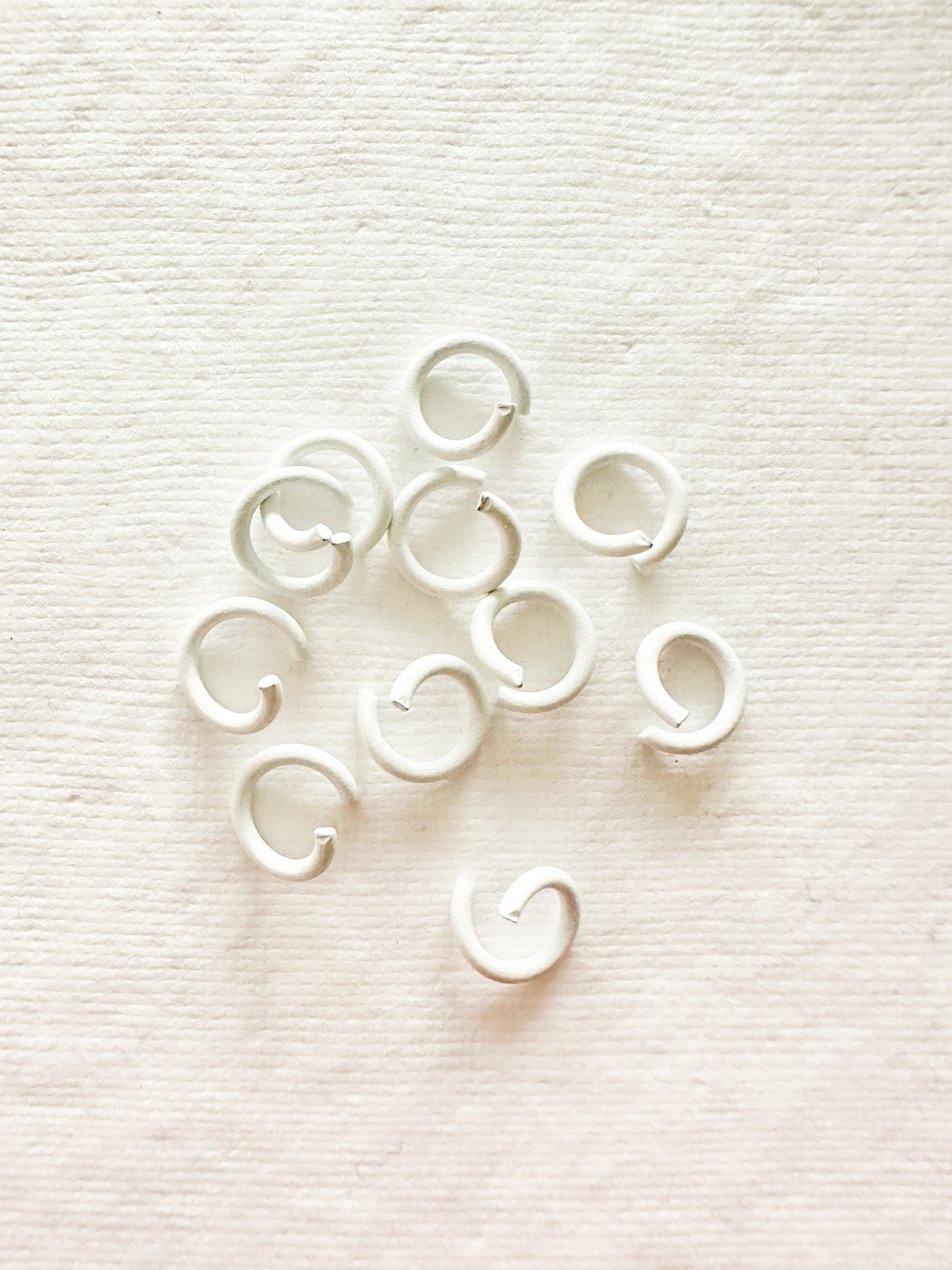 Pack of 50 - 8mm White Jump Rings