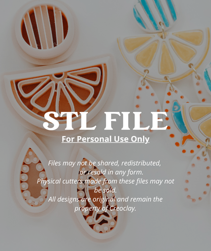 (Digital STL File Only) Lemon Sardine 4 Piece Clay Cutter Set