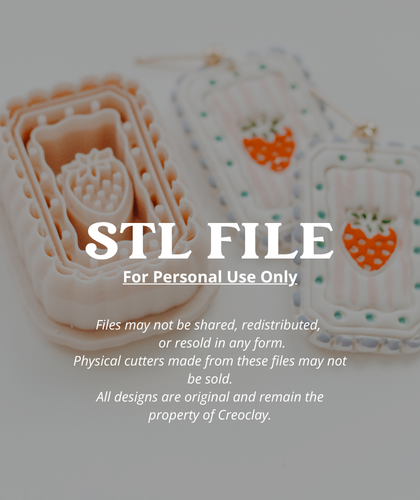 (Digital STL File Only) Berry Sweet Strawberry Clay Cutter