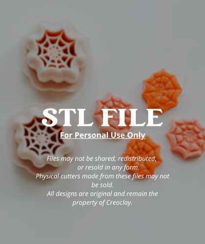 (Digital STL File Only) Tiny Spider Web 2 Pack Clay Cutter - 0.2 NOZZLE NEEDED