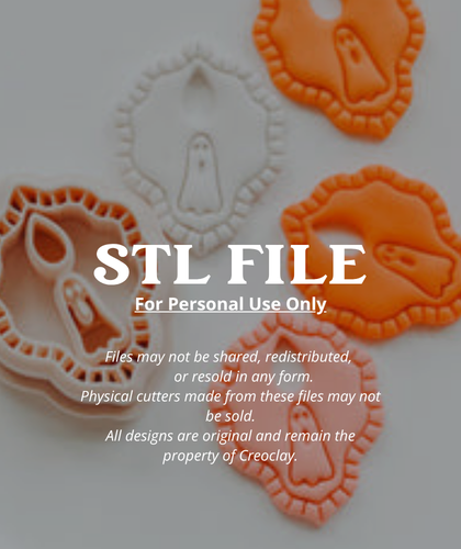 (Digital STL File Only) Nellie Ghost Clay Earring Cutter