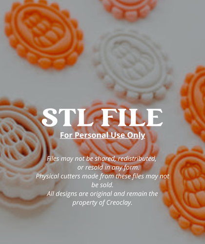 (Digital STL File Only) Poppy Pumpkin Clay Earring Cutter
