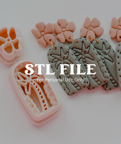 (Digital STL File Only) Lush &amp; Wild Palm Clay Earring Cutter