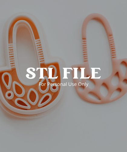 (Digital STL File Only) Lush &amp; Wild 4 Cut Out Clay Earring Cutter