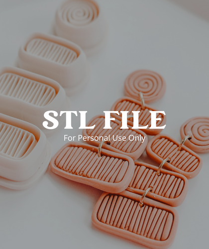 (Digital STL File Only) Lush &amp; Wild 6 - Four Piece Clay Earring Cutter