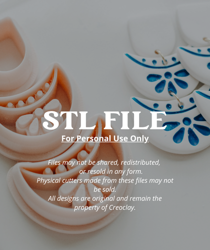 (Digital STL File Only) Lucia 3 Piece Clay Cutter Set