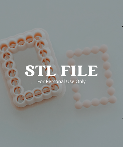 (Digital STL File Only) Short Rectangle Bubble Skinny Clay Cutter