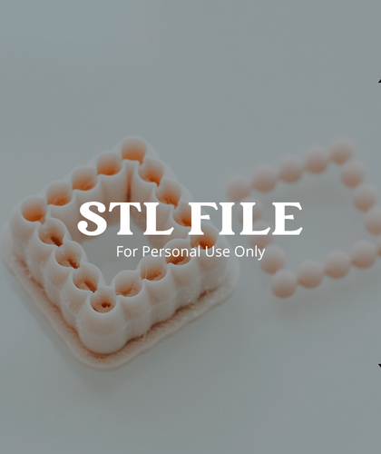 (Digital STL File Only) Small Square Bubble Skinny Clay Cutter