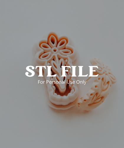 (Digital STL File Only) Flower Top Huggie Clay Cutter