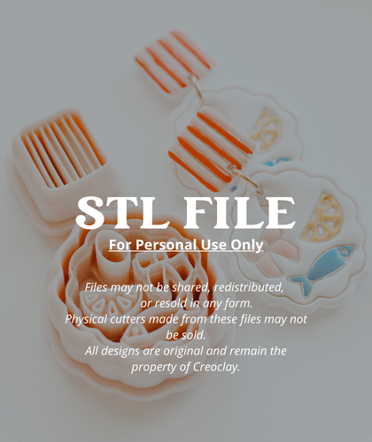 (Digital STL File Only) Picnic Palette Clay Cutter Set