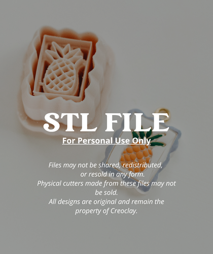 (Digital STL File Only) Pineapple Precision Clay Charm Cutter /Designed for 0.2mm nozzle