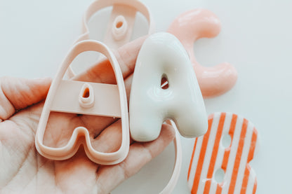 Trendy Bubble Letter Clay Cutters 2.50 Inches