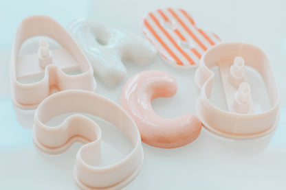 Trendy Bubble Letter Clay Cutters 2.50 Inches