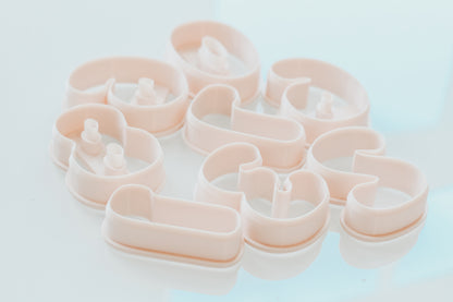 Trendy Bubble Number Clay Cutters 2.50 Inches
