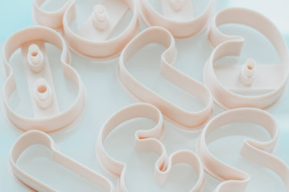 Trendy Bubble Number Clay Cutters 2.50 Inches