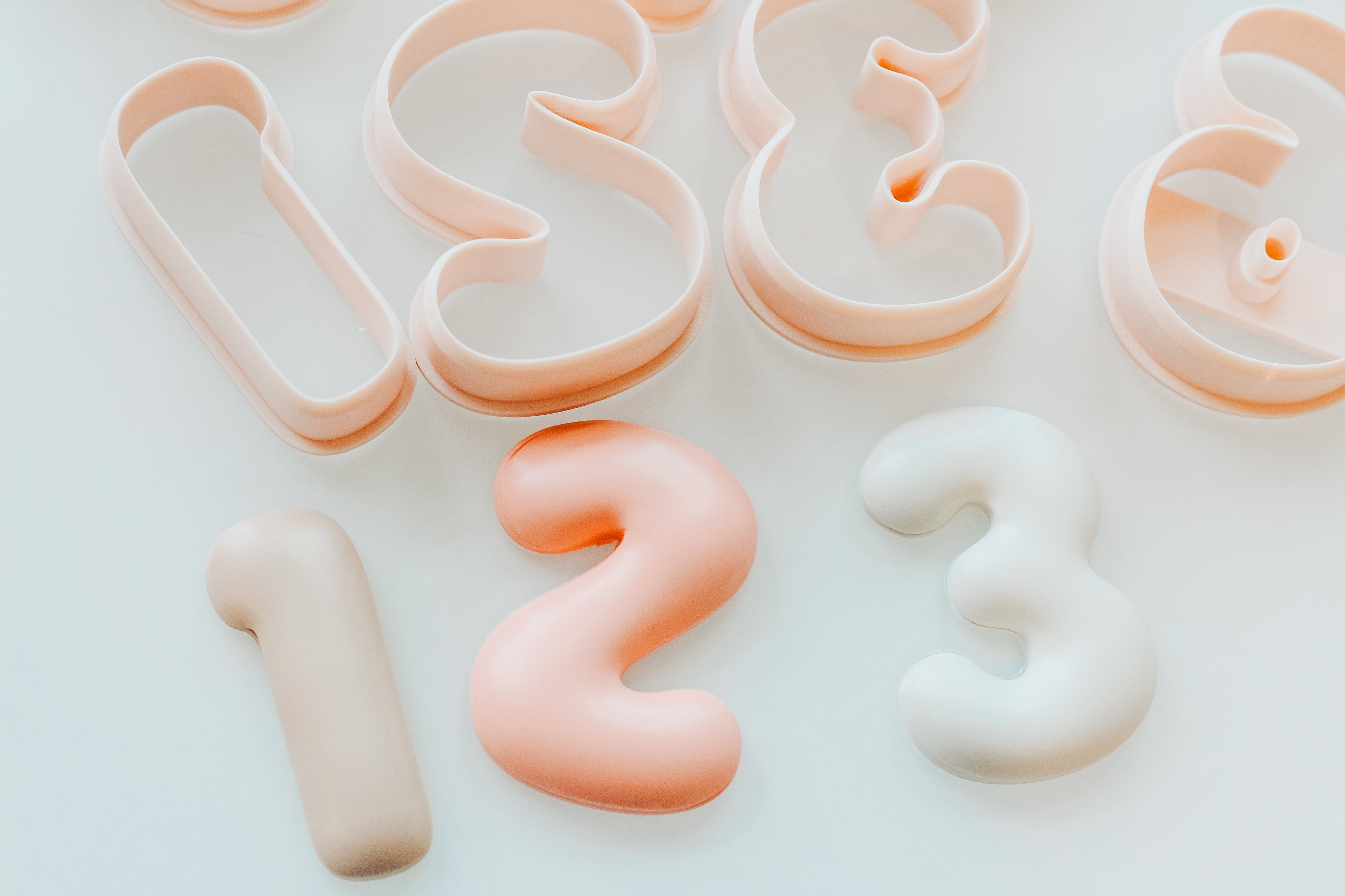 Trendy Bubble Number Clay Cutters 2.50 Inches