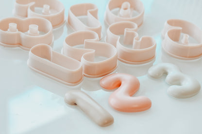 Trendy Bubble Number Clay Cutters 2.50 Inches