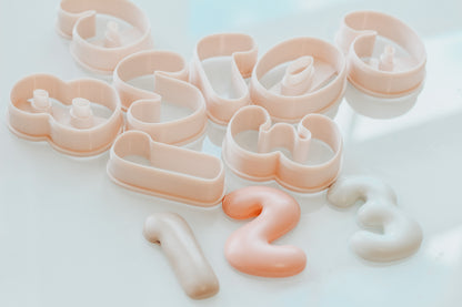 Trendy Bubble Number Clay Cutters 2.50 Inches