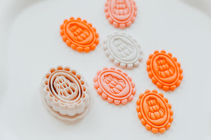 Poppy Pumpkin Clay Earring Cutter