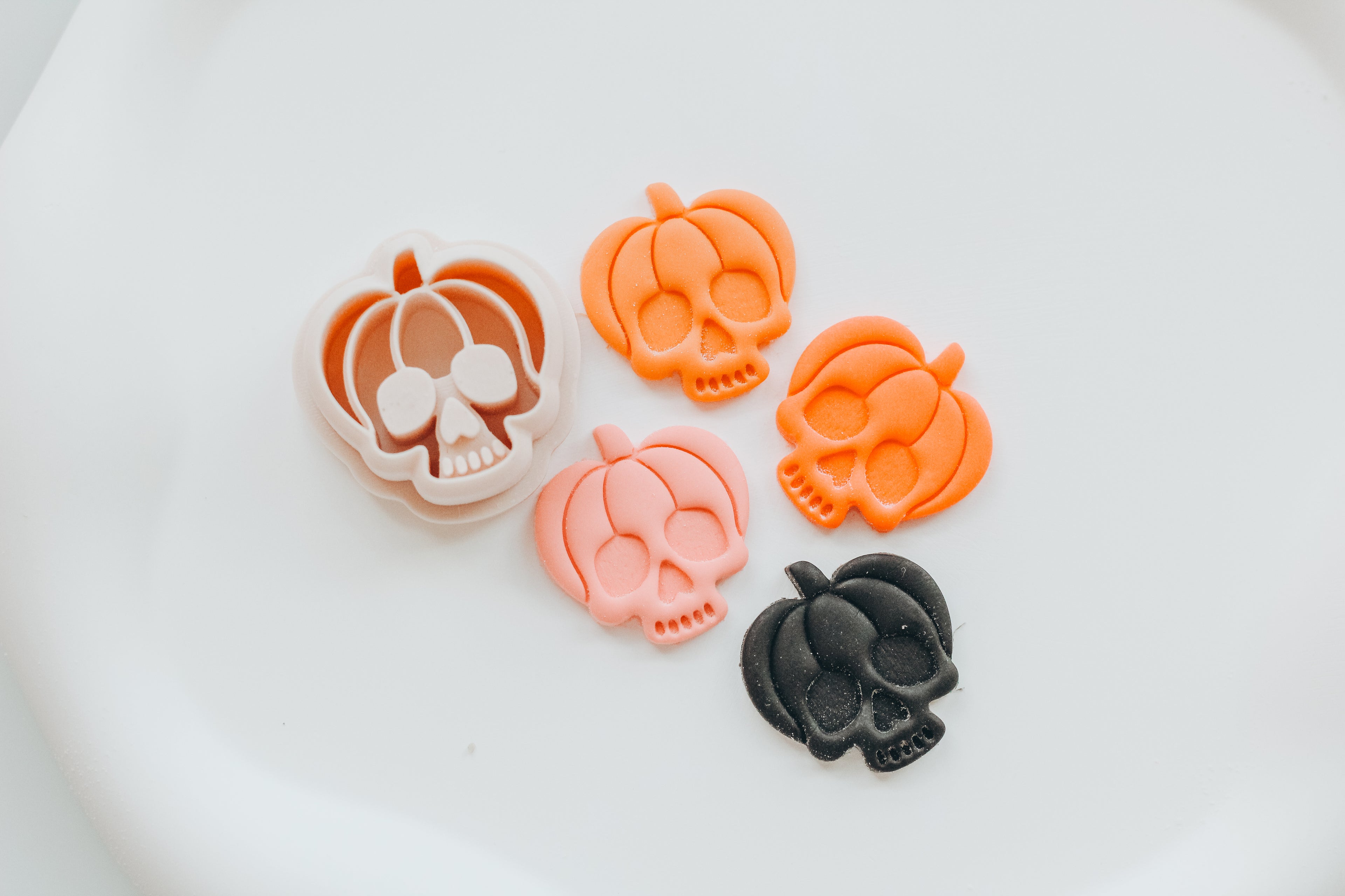 Pumpkin Skull Clay Earring Cutter