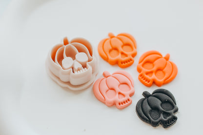 Pumpkin Skull Clay Earring Cutter