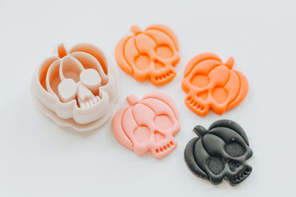 Pumpkin Skull Clay Earring Cutter