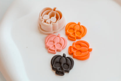 Pumpkin Skull Clay Earring Cutter