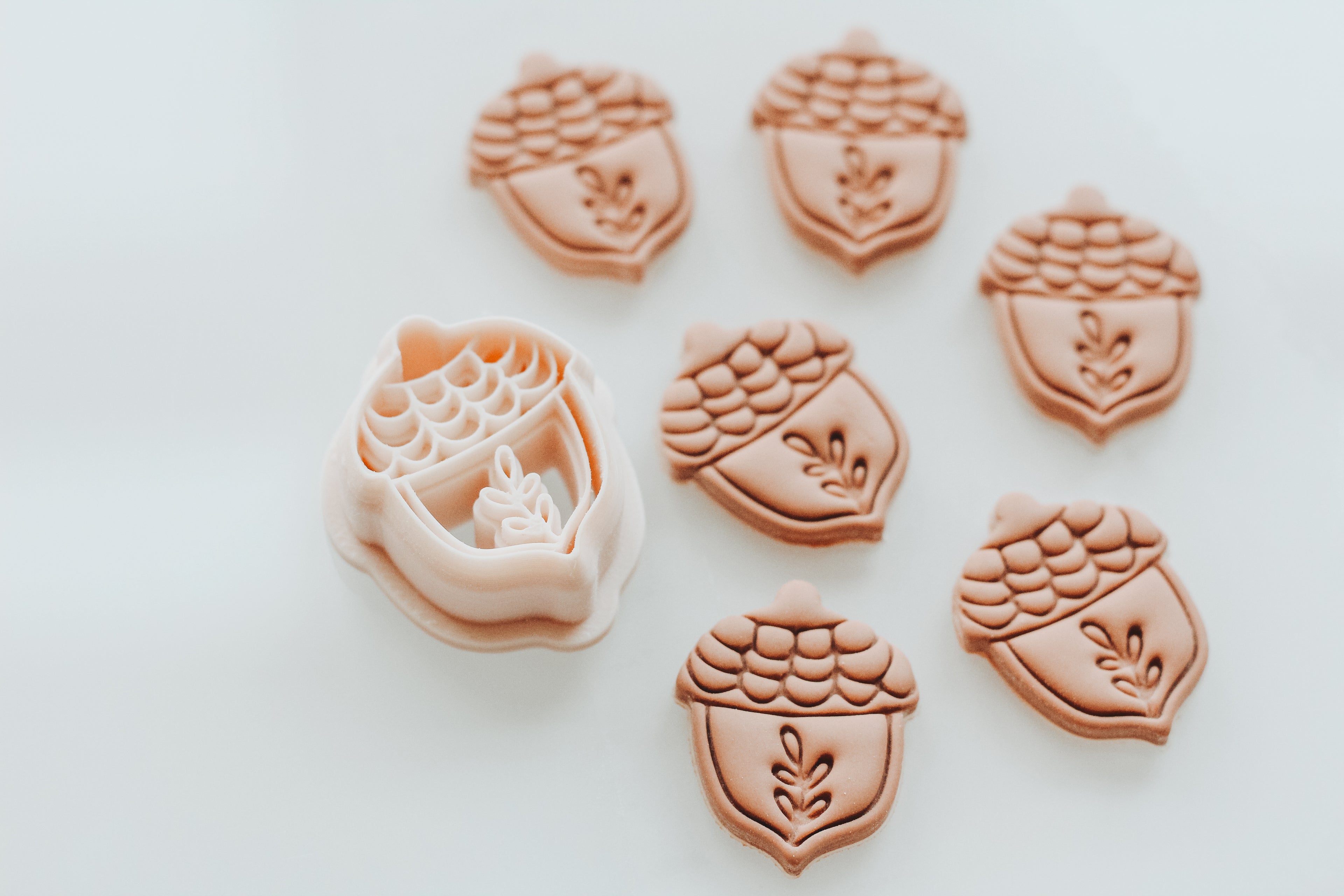 Addy Acorn &amp; Bow Autumn Set Clay Cutter