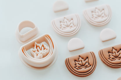 Arched Maple Leaf Clay Cutter Set