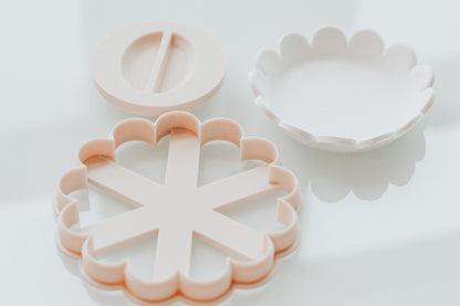 Scallop Flower Trinket Dish Shaper &amp; Clay Cutter Set