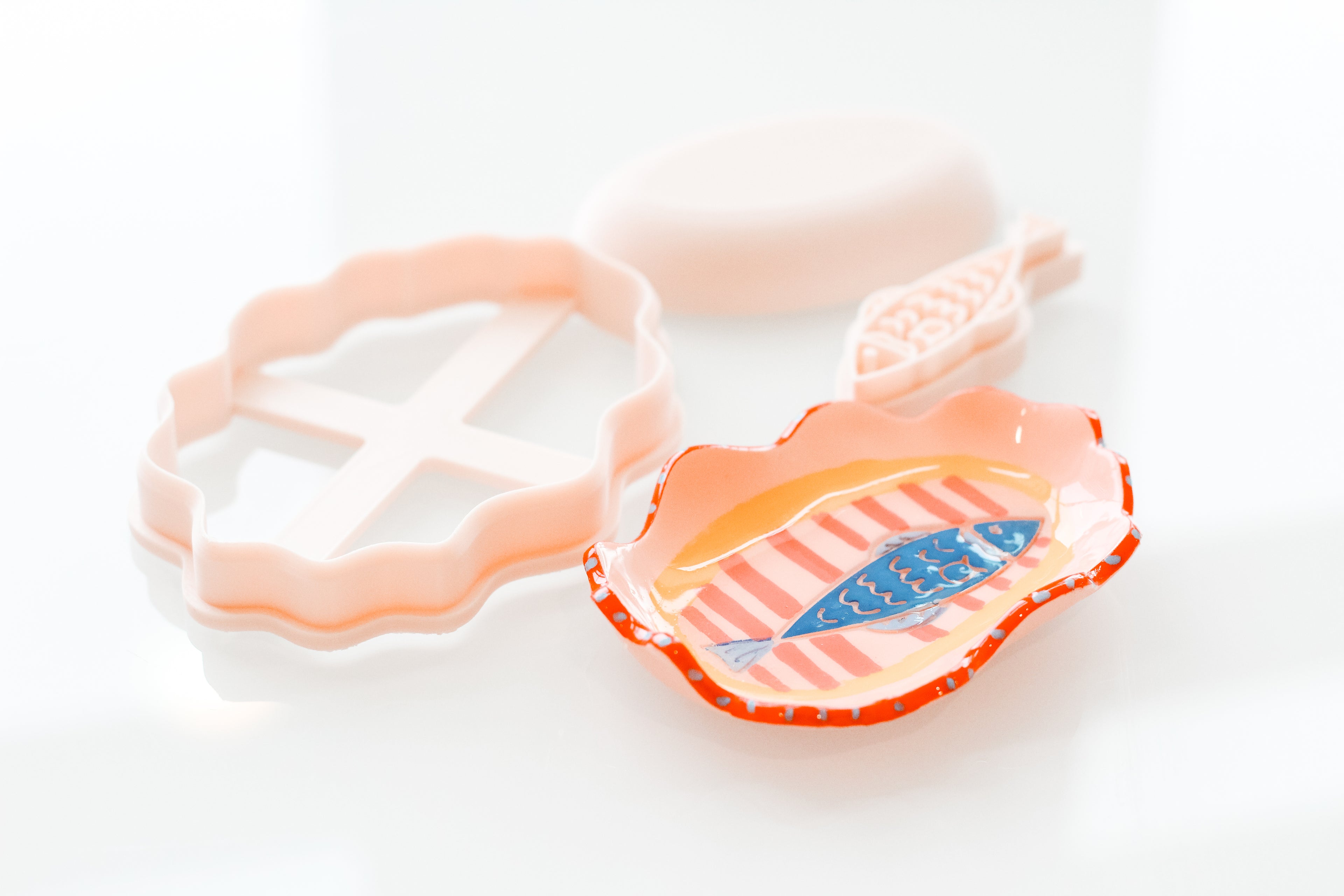 Wobbly Trinket Dish Cutter, Fish Stamp, and Shaper Set