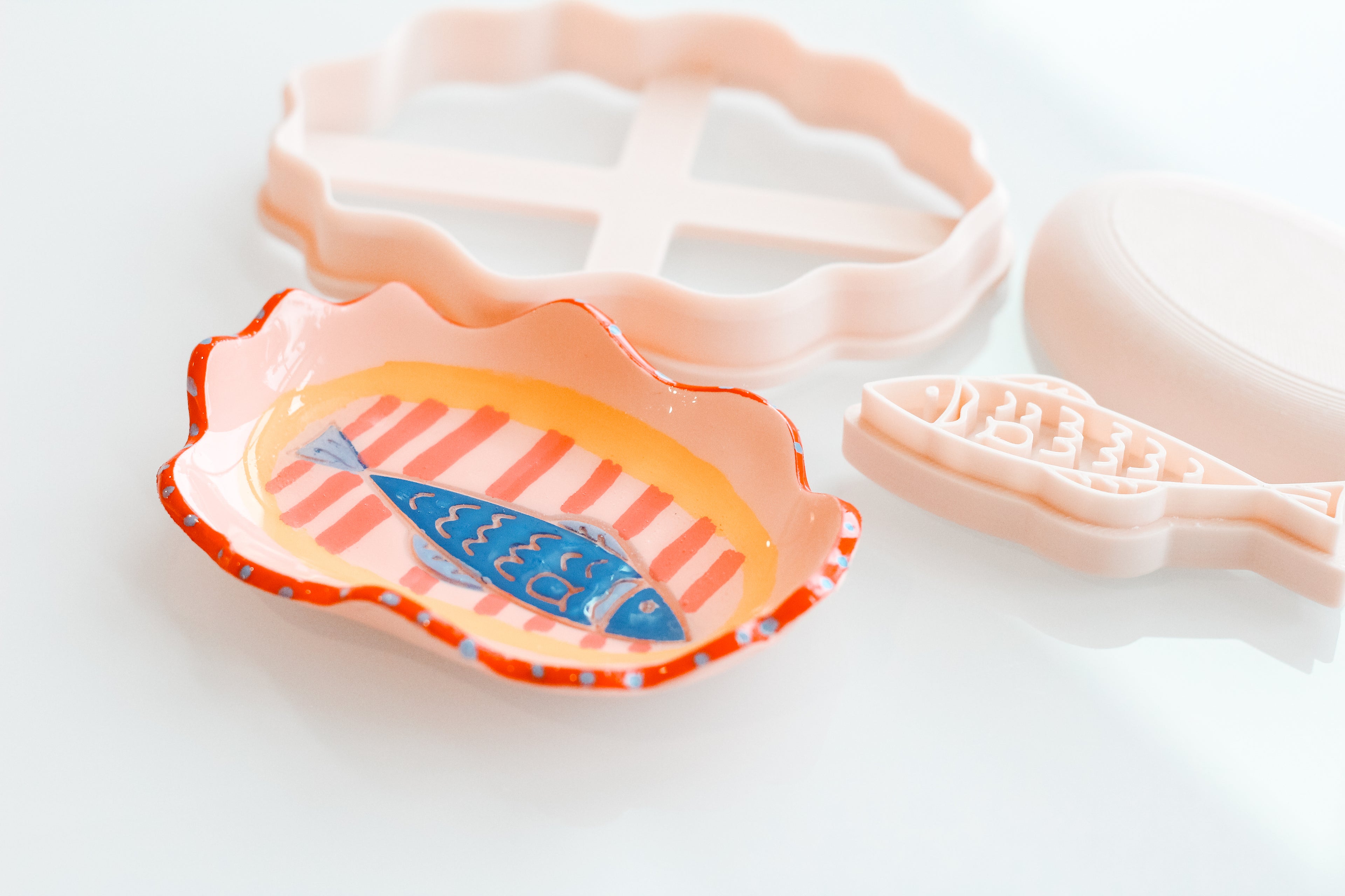 Wobbly Trinket Dish Cutter, Fish Stamp, and Shaper Set