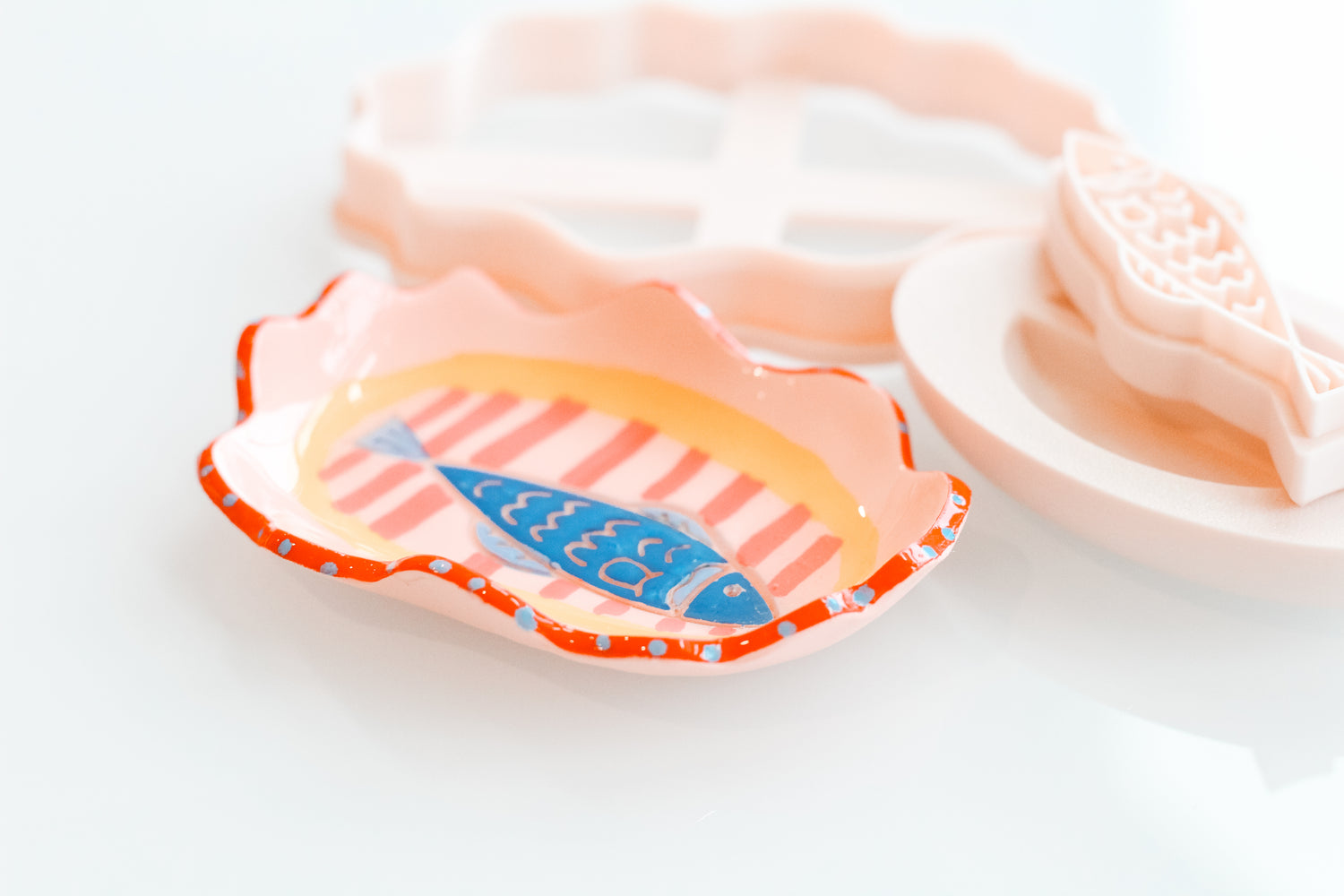 Wobbly Trinket Dish Cutter, Fish Stamp, and Shaper Set