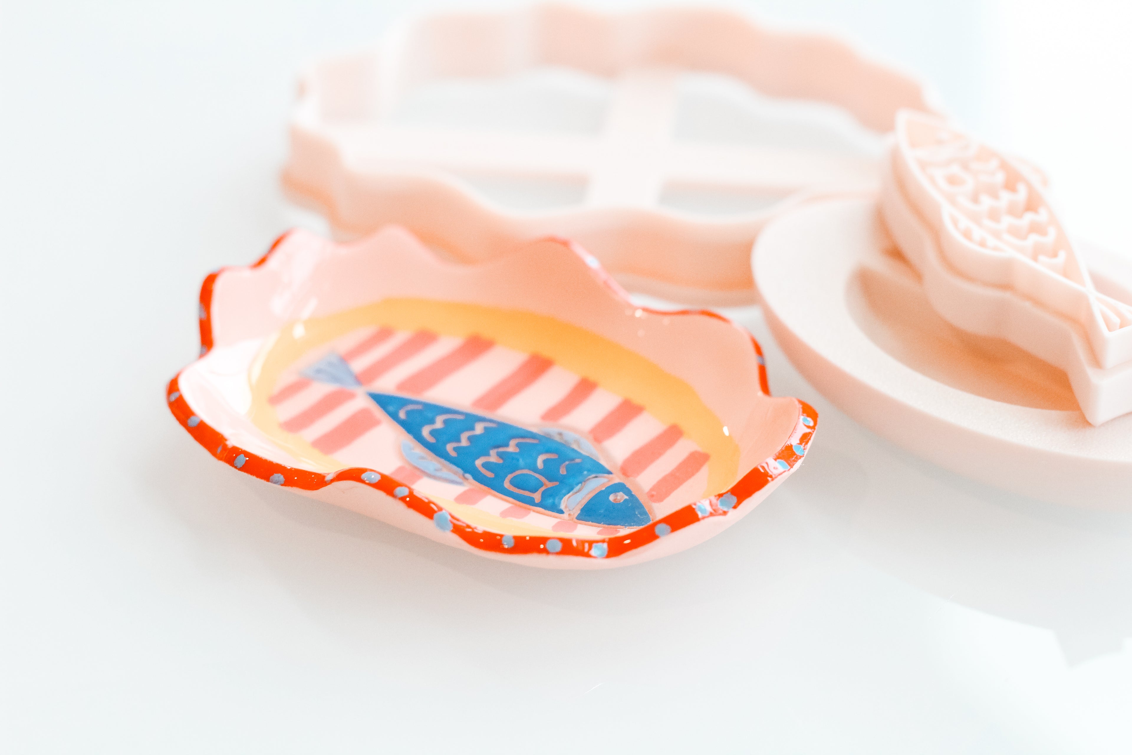 Wobbly Trinket Dish Cutter, Fish Stamp, and Shaper Set