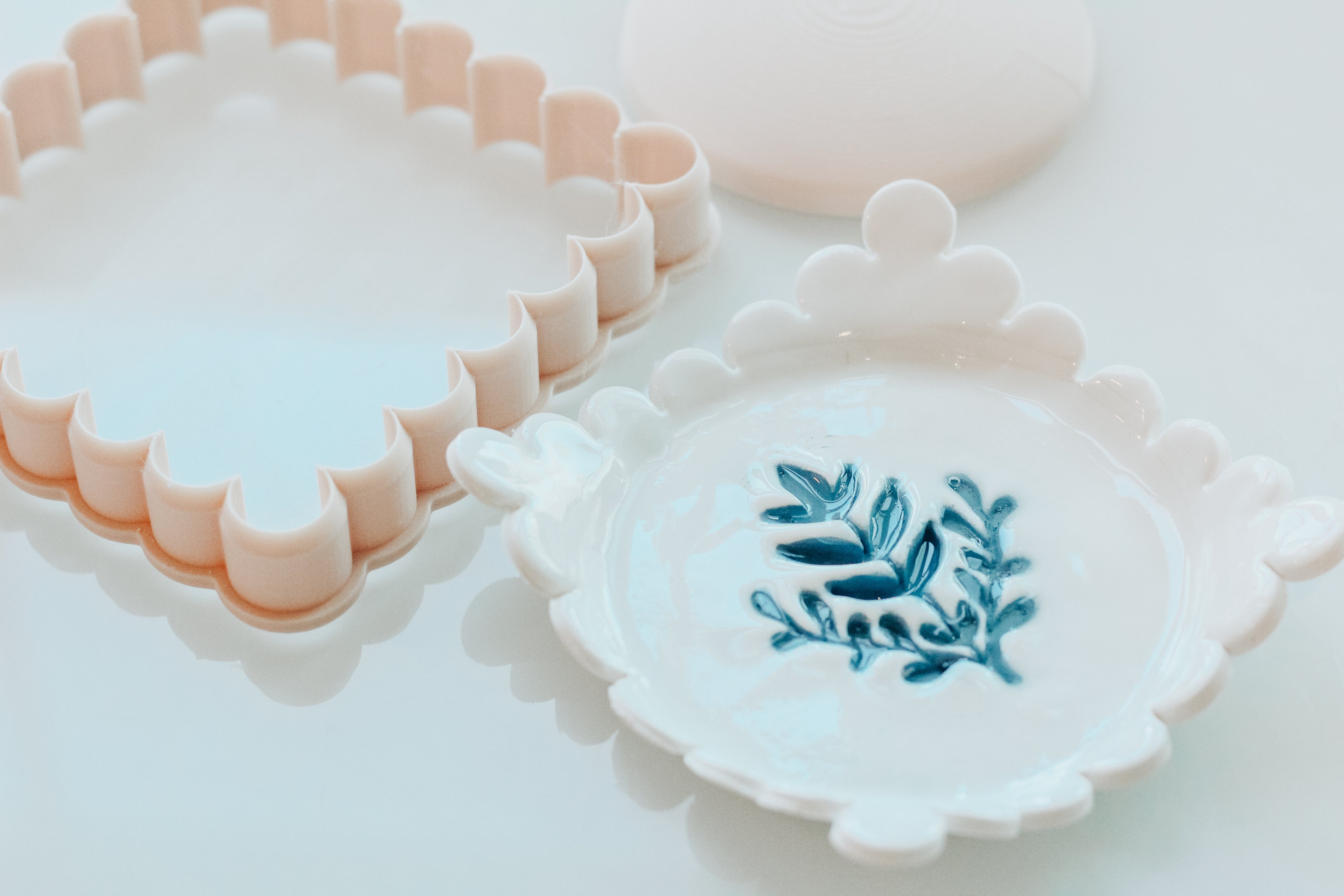 Square Scallop Trinket Dish Cutter, Circle Shaper Set