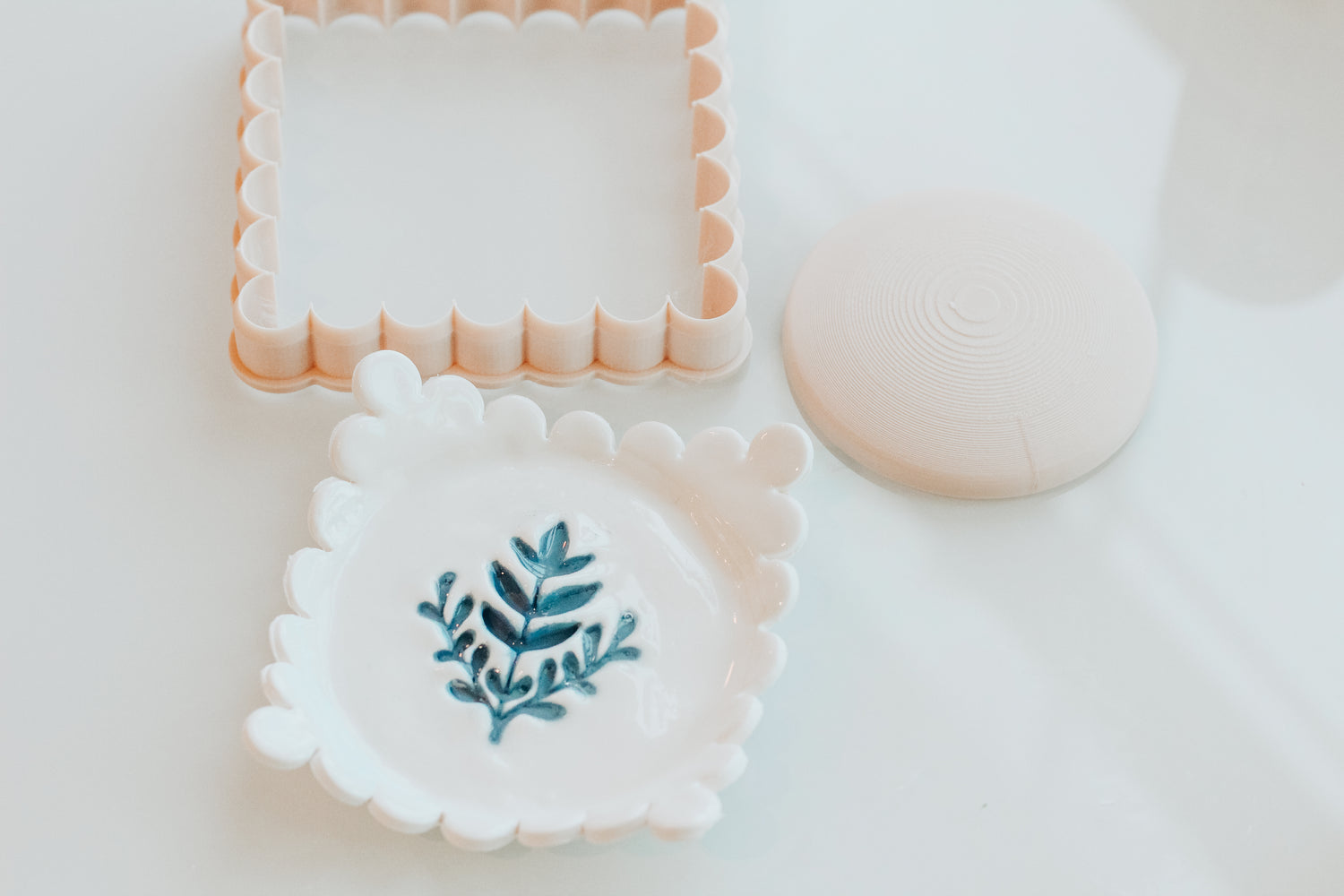 Square Scallop Trinket Dish Cutter, Circle Shaper Set