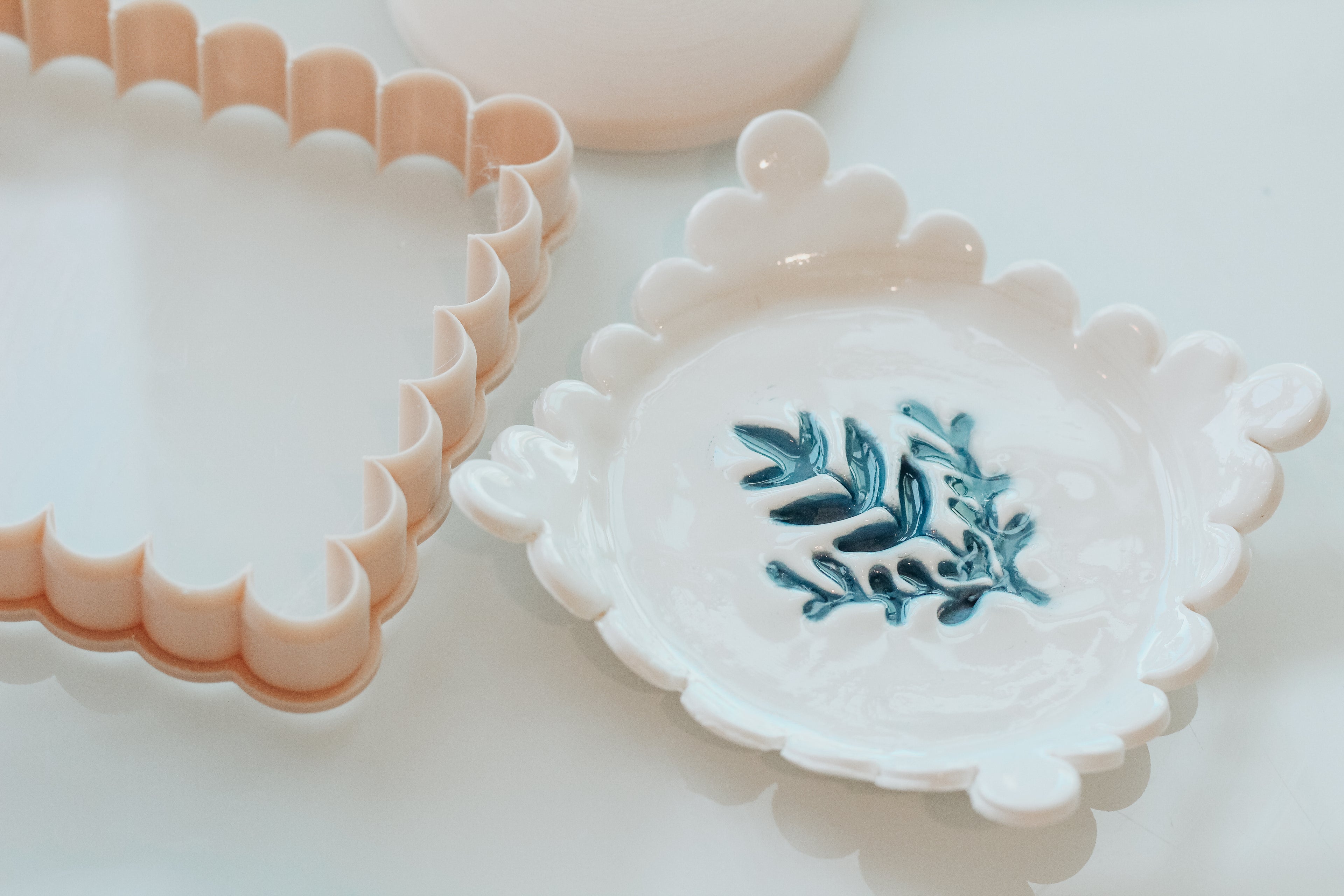 Square Scallop Trinket Dish Cutter, Circle Shaper Set