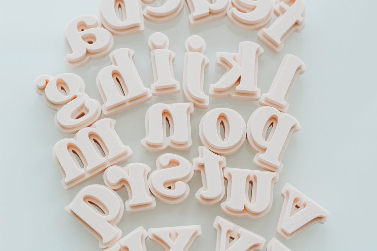 FULLE SET Lower Case Letter Stamps For Clay - 1.50 Inches