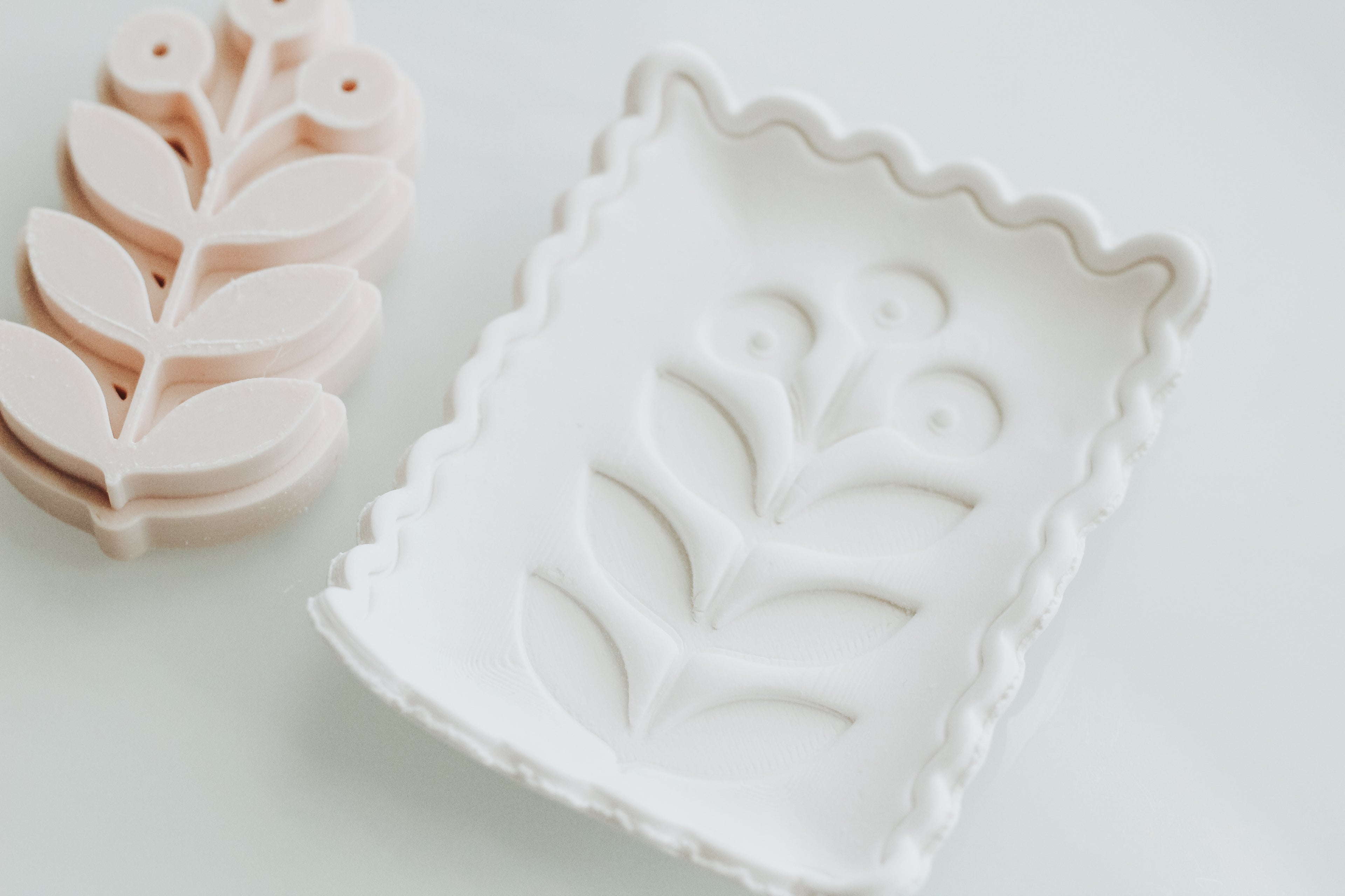 Triple Flower Folk Art Stem Stamp For Clay